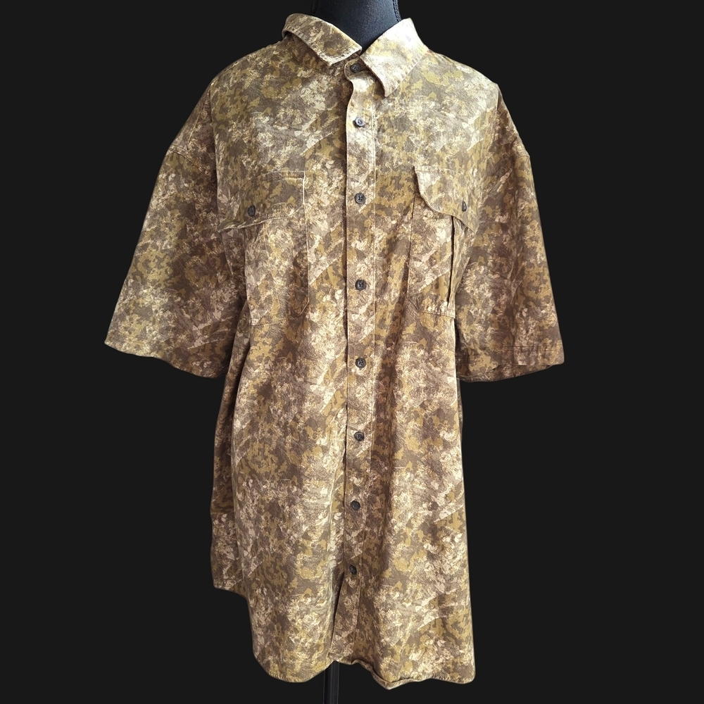 Wind River Men's Casual Camouflage Button-Down Shirt Size 3XL
